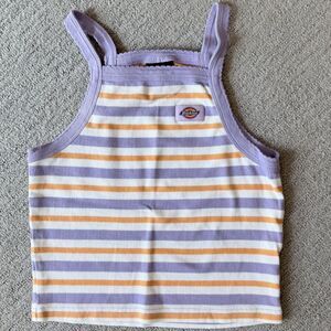 Dickie's Striped Crop Top Y2K Size M